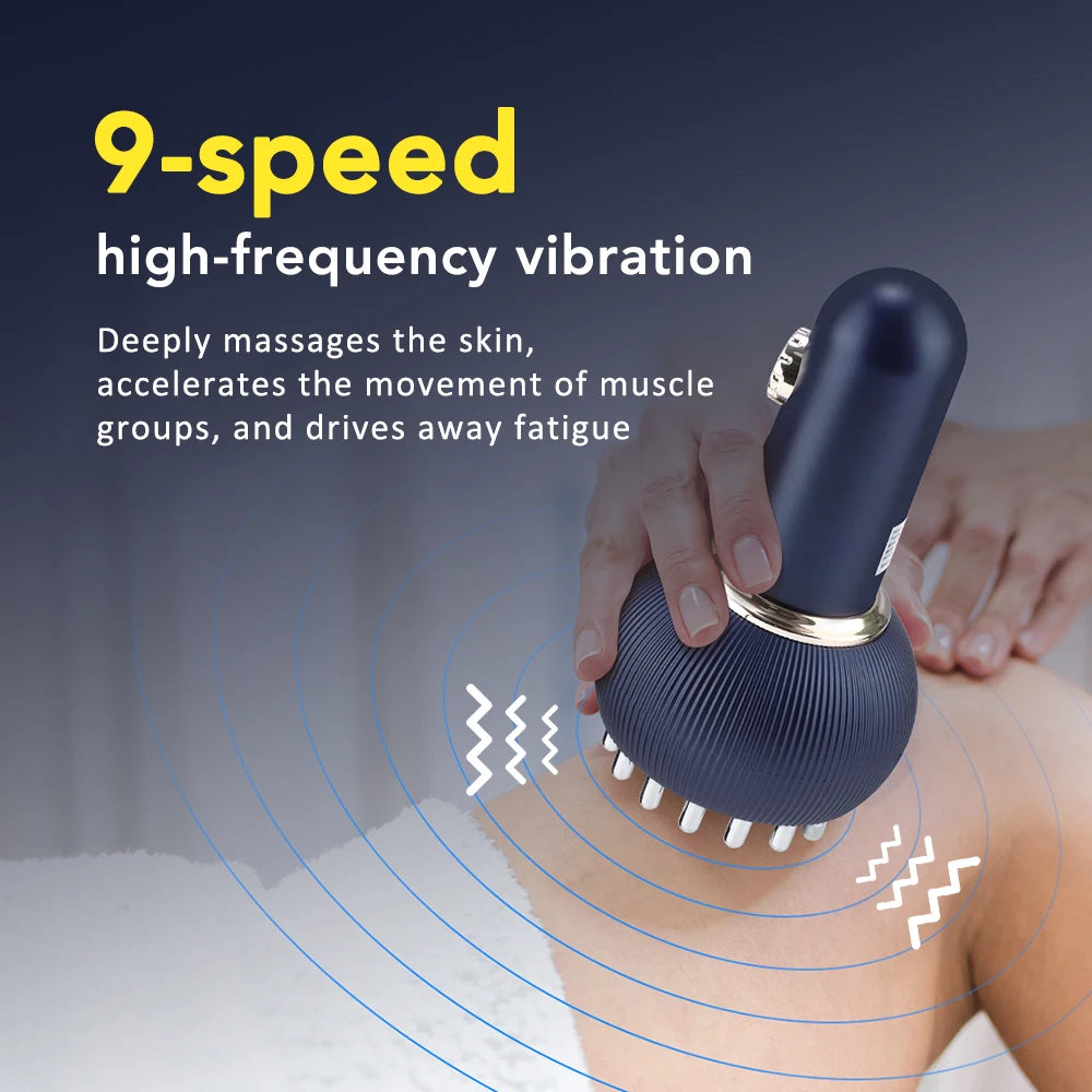 Hailicare Electric Meridian Massage Brush and Microcurrent Guasha Machine in sleek design, used for facial massage and skincare.