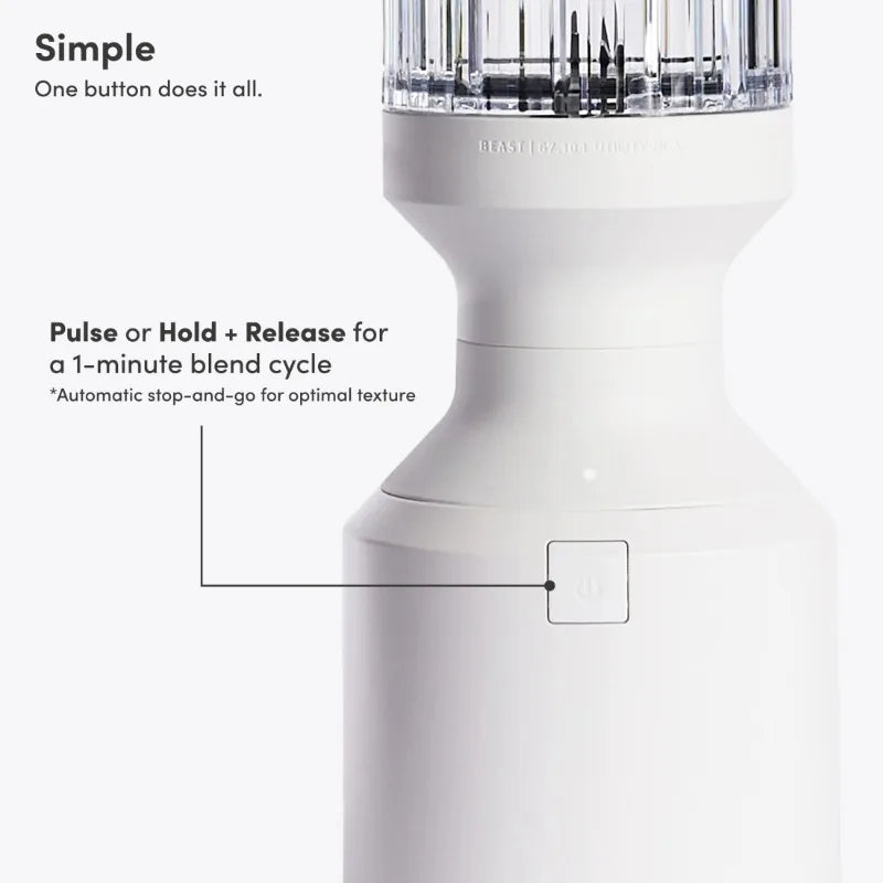 800W HAOYUNMA Beast Blender personal countertop smoothie maker with sleek design and durable construction.