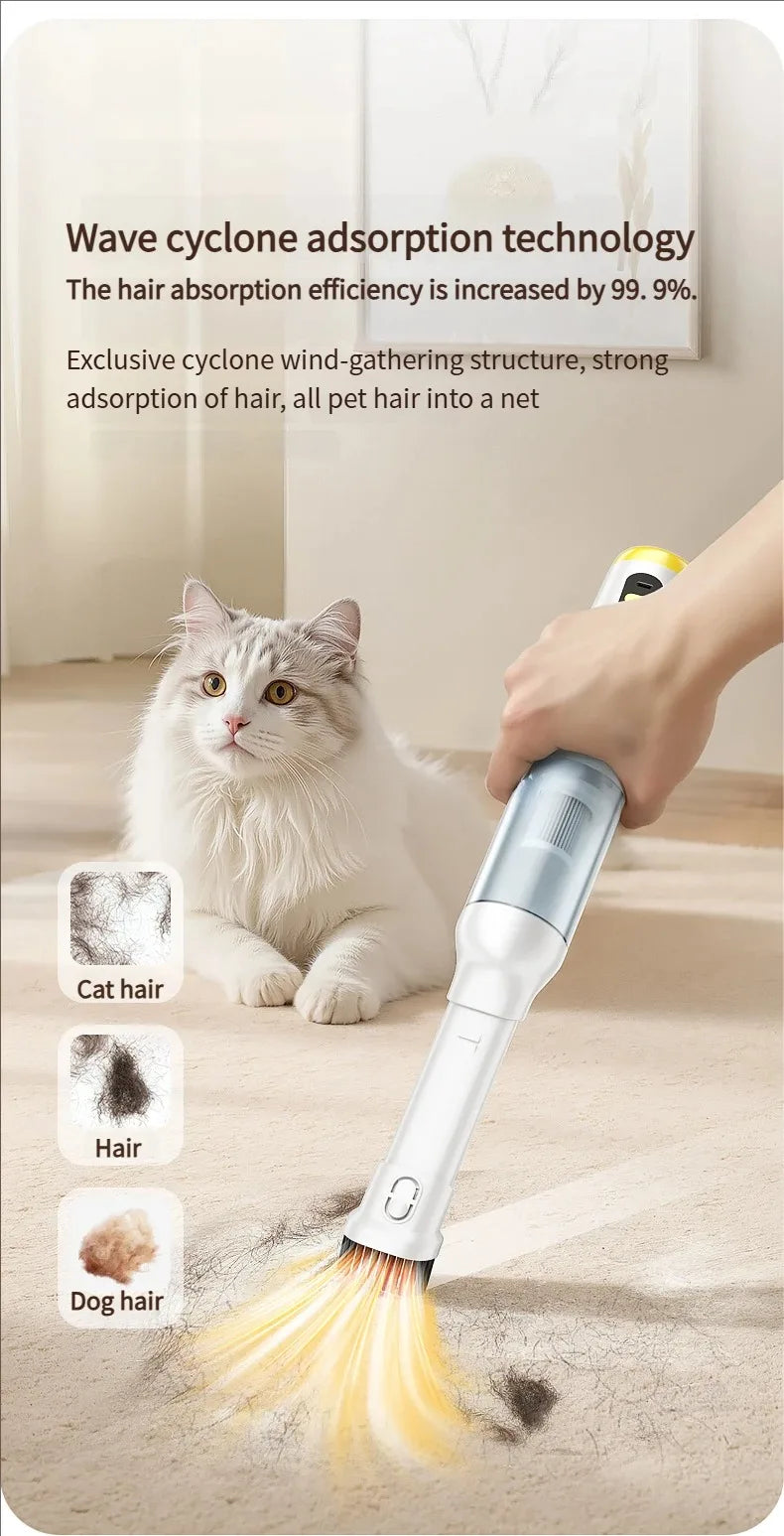 Showlu Smart General Pet Grooming Vacuum 2.0 with handheld design, black and gray color, and adjustable suction controls.