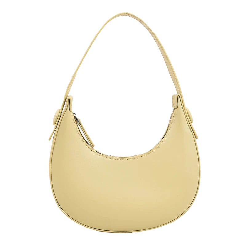 2022 Fashion Armpit Bags for Women Cute Half Crescent Bag Leather PU Purses and Handbags Designer Shoulder Bag Small Hand Bag