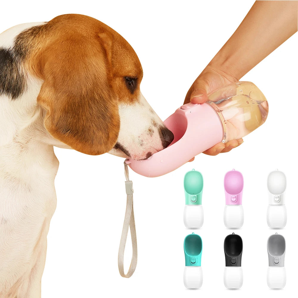 Holapet portable dog water bottle by Showlu Fashion Store, leak-proof travel cup for pets, with a compact design and spout for easy drinking.