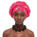 Feather Braid Turban Caps for Women Muslim Headwear Headscarf Bonnet Female Head Wraps African Indian Hat Turbante Mujer