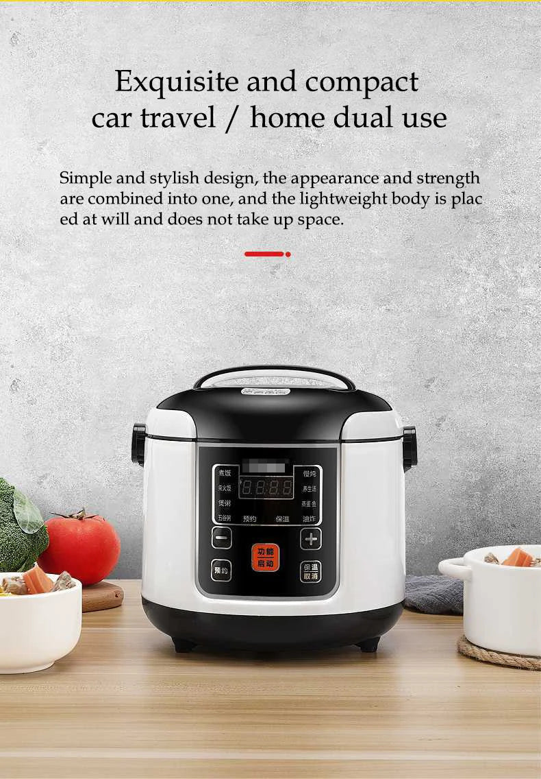 Showlu Smart General mini electric rice cooker with 2L capacity and 200W, compact and portable for easy rice cooking.