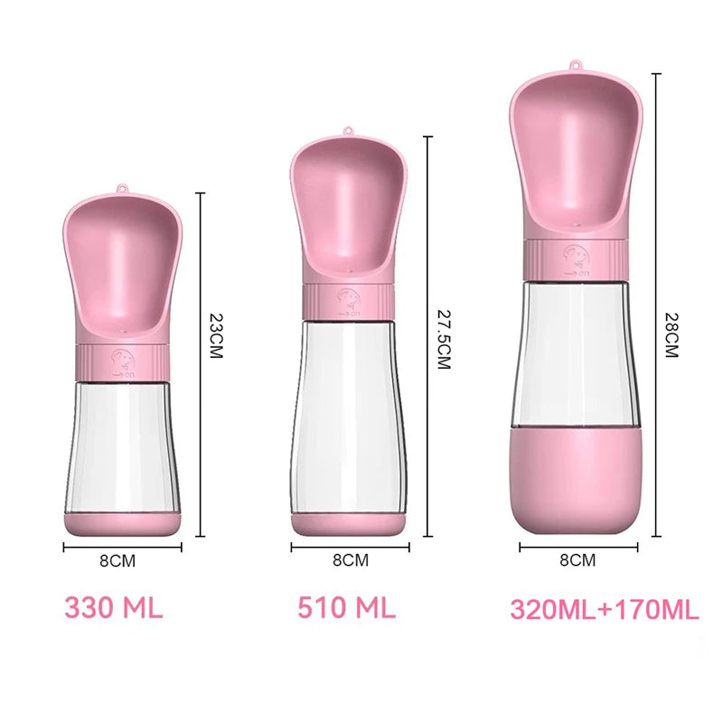 Showlu Smart General pet portable water bottle with a compact design and built-in water dish for easy hydration on the go