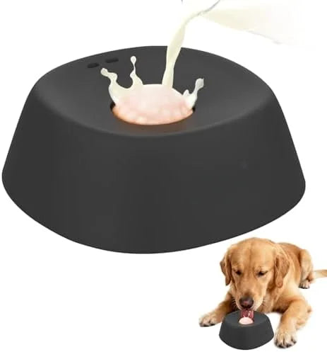 Showlu Fashion Store anti-choking slow feeder dog bowl with non-slip base, designed for liquid treats like bone broth and yogurt.
