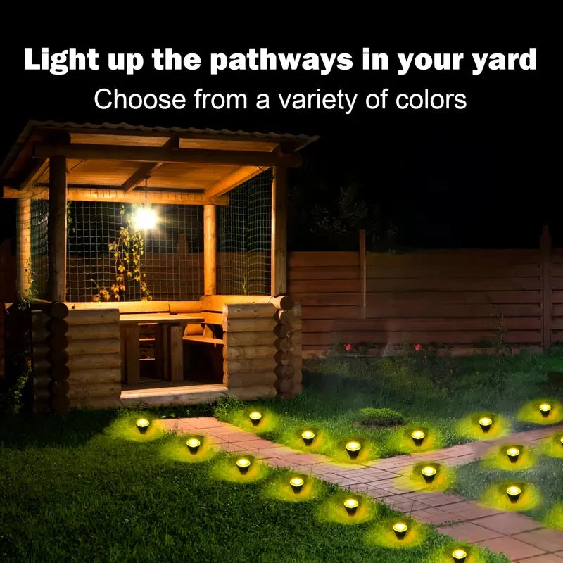 Solar LED garden pathway lights with 8 lighting modes, outdoor decorative landscape lighting by Showlu Fashion Store.