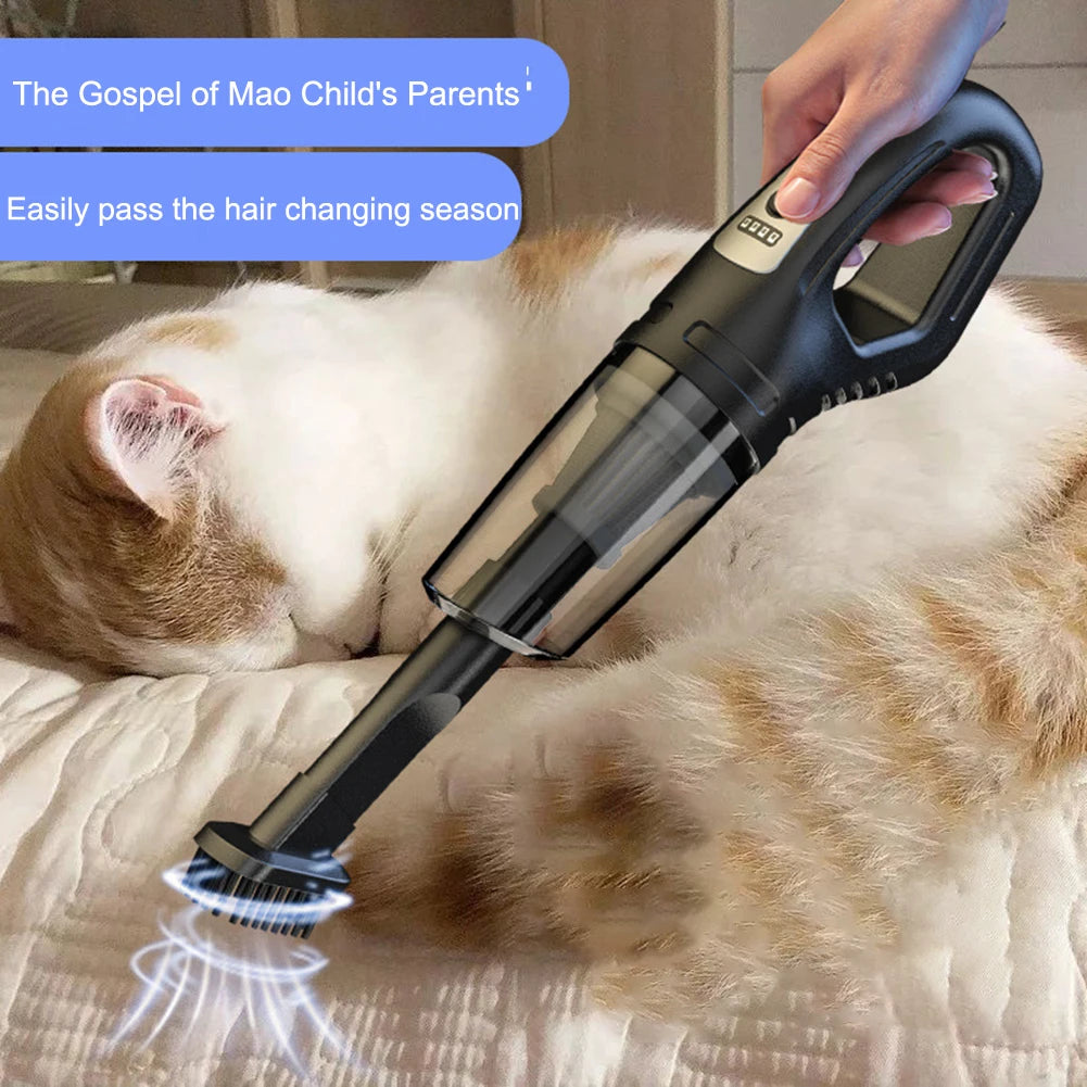 Showlu Smart General Mini Car Vacuum cleaner with compact design, handheld unit, and power cord for automotive cleaning.