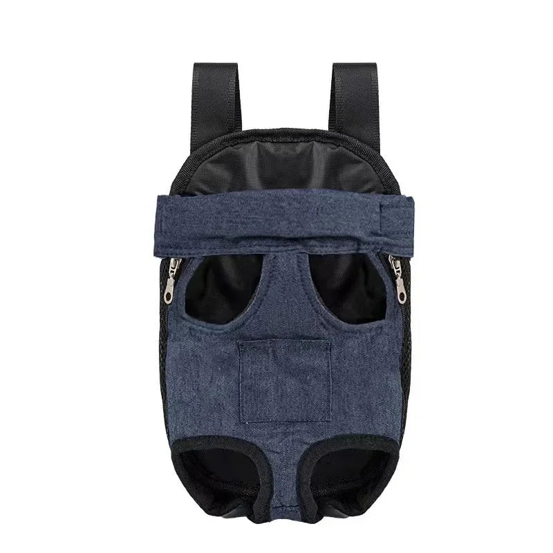 Showlu adjustable mesh pet carrier backpack for cats and dogs, featuring breathable design and secure shoulder straps.