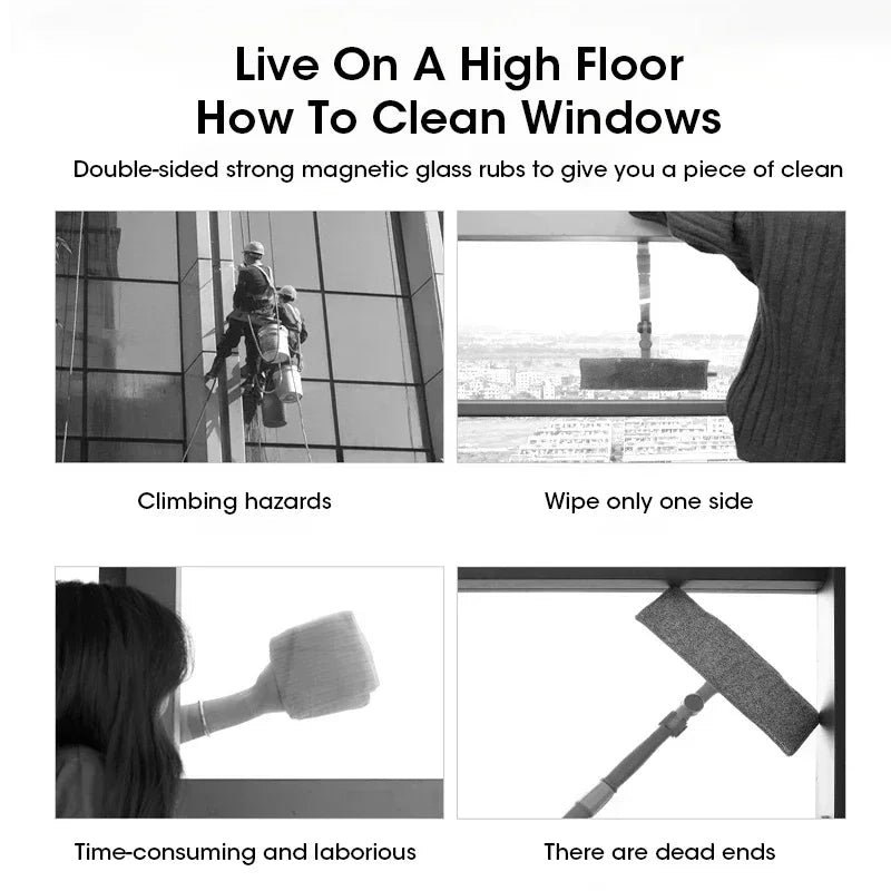 Showlu Smart General magnetic double-sided window glass cleaner tool with ergonomic handle and magnetic cleaning pads.