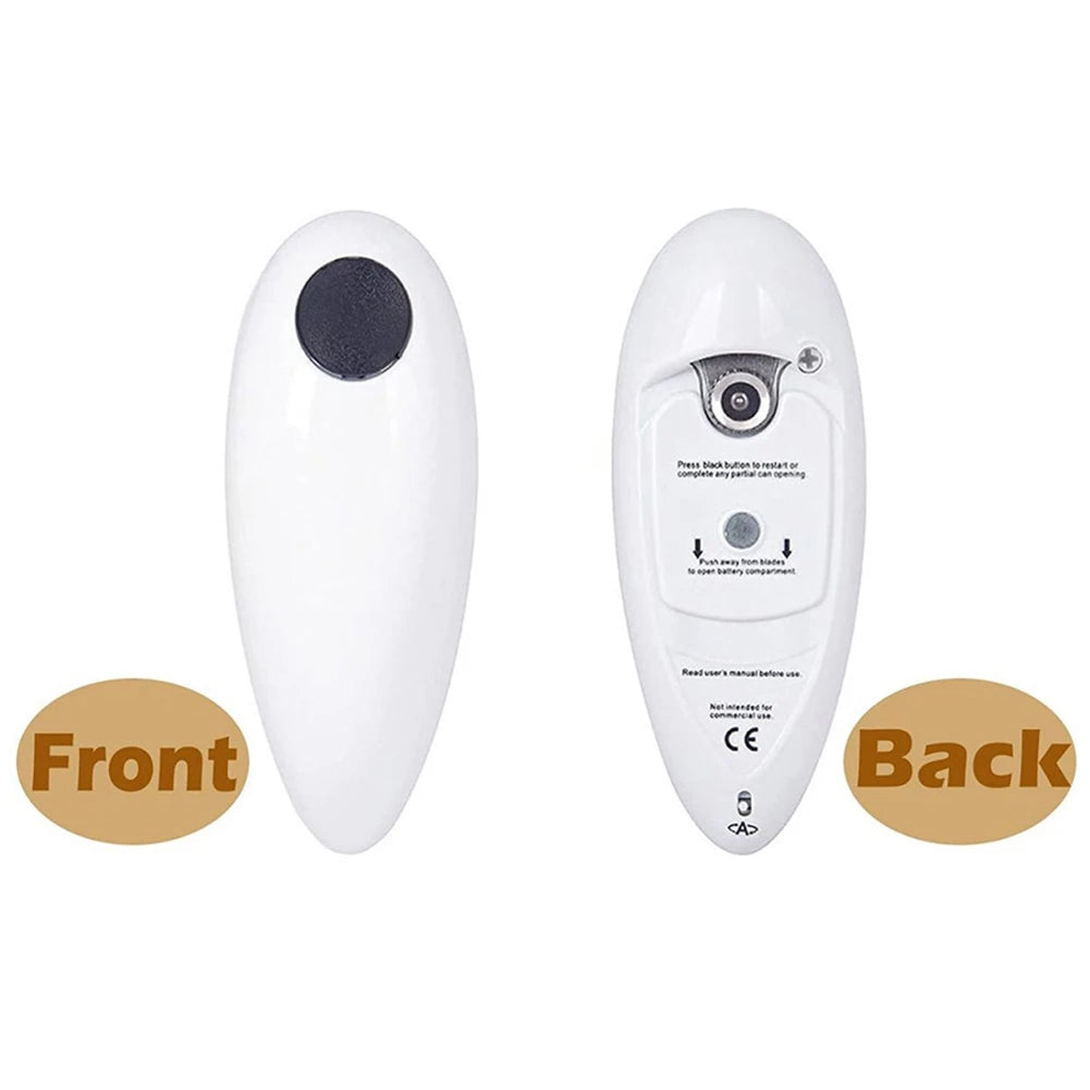 Showlu Smart General Shunmaii Electric Automatic Can Opener opening a can with stainless steel blade and ergonomic handle.