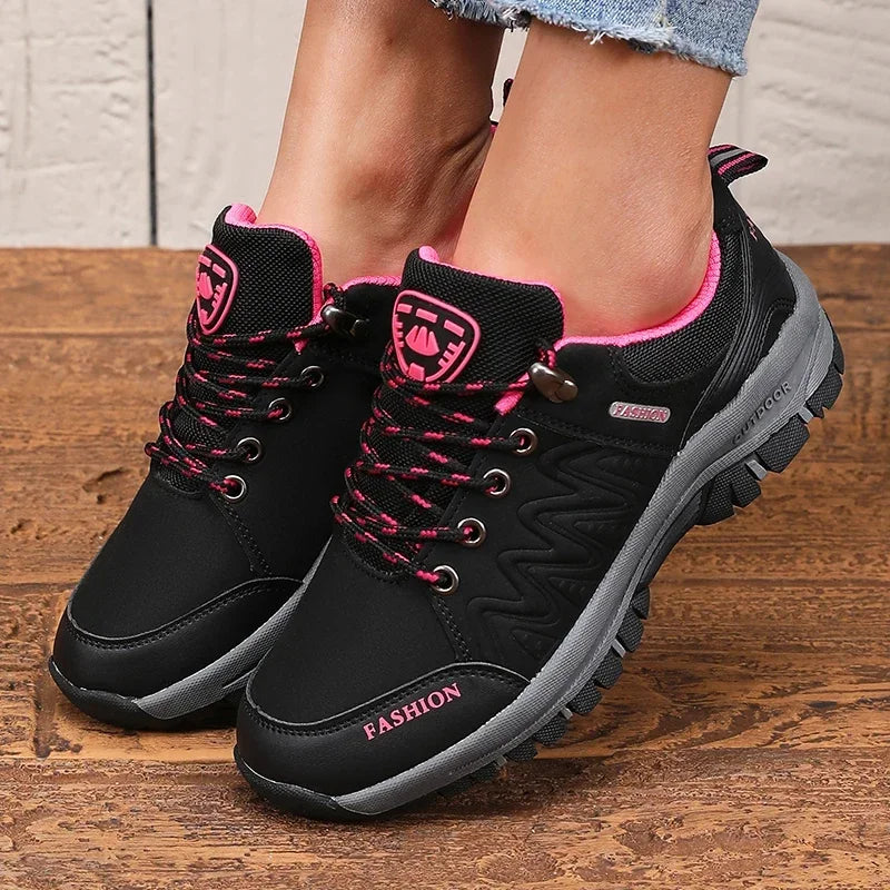 SHOWLU FASHION STORE DTQG Women's hiking sneakers with breathable air mesh, outdoor camping shoes, sporty and comfortable footwear