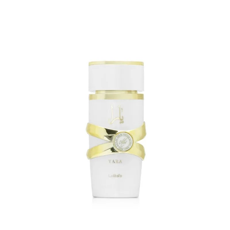 Lattafa Yara Moi Eau De Parfum bottle, floral fruity fragrance for women, 100ml, elegant perfume with vibrant floral and fruity notes