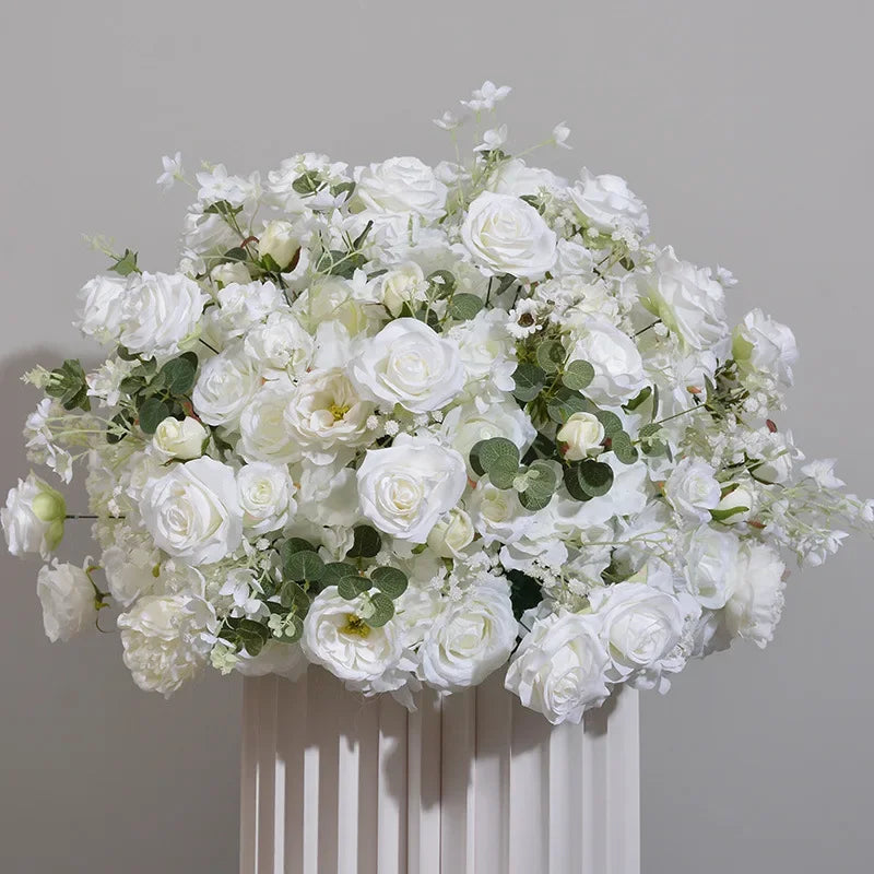 70CM Artificial Hydrangea Rose Flower Ball Wedding Road Guide Flower Table Placement Silk Flower Showcase Exhibition Hall Layout