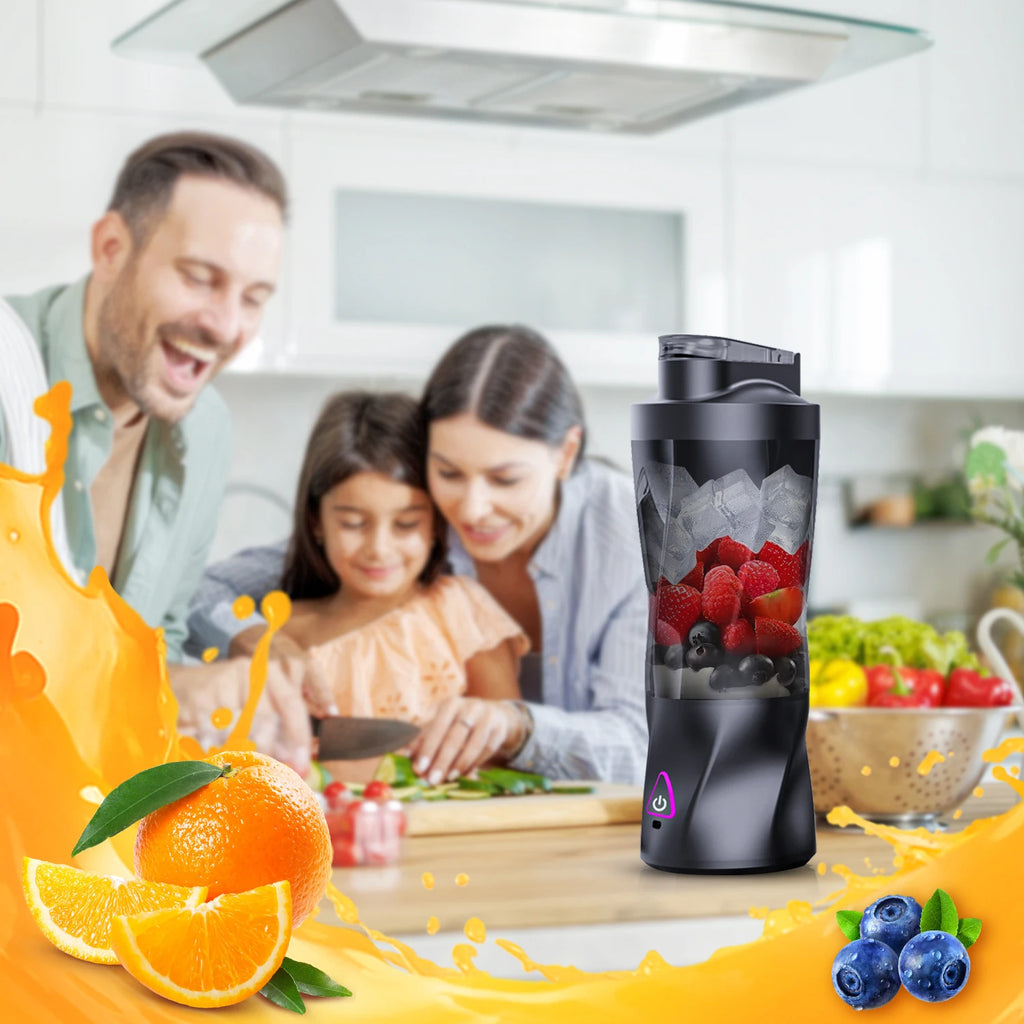 Showlu Smart Portable Electric Juicer Blender with 700ml capacity and 360W motor, shown with blender jar and control buttons.