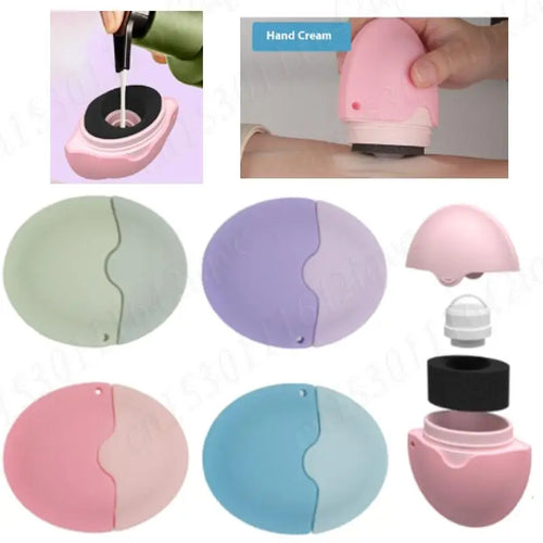 Portable 55ml sunscreen applicator with refillable silicone roller for easy suncream application during family travel.