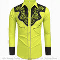 Men's long-sleeved retro western denim shirt in large size, loose fit, soft fabric, casual style by Showlu Fashion Store.