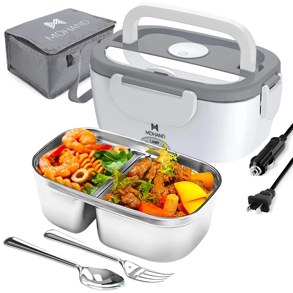 Showlu Smart General Electric Lunch Box Pro with sleek design, featuring a heating compartment and portable lunch container.