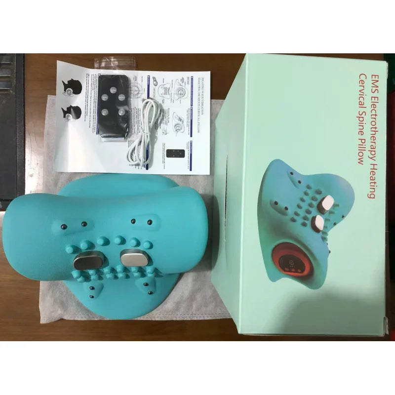 Showlu Smart General neck electric massage device for relaxation, showing the device placed around the neck with ergonomic design.