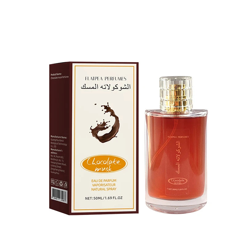 Chocolate Musk Arab Perfume Lasting Fresh Chocolate Fragrance Sweet Orange 50ml Unisex Date Mist 6ml Portable Eau De Toilette SHOWLU FASHION STORE