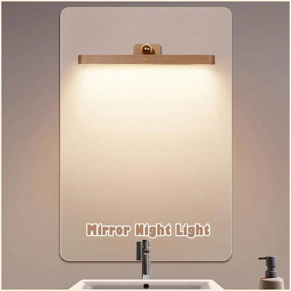 Showlu Smart General LED wall-mounted night lamp glowing softly on a modern bedroom wall.