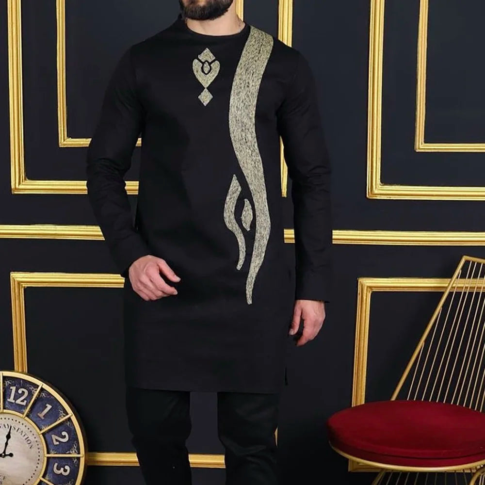 New In African Summer Business Men's Short Sleeve Suit Embroidery Dashiki Shirt Pants Sets 2 Pieces Outfits Wedding Party 2025