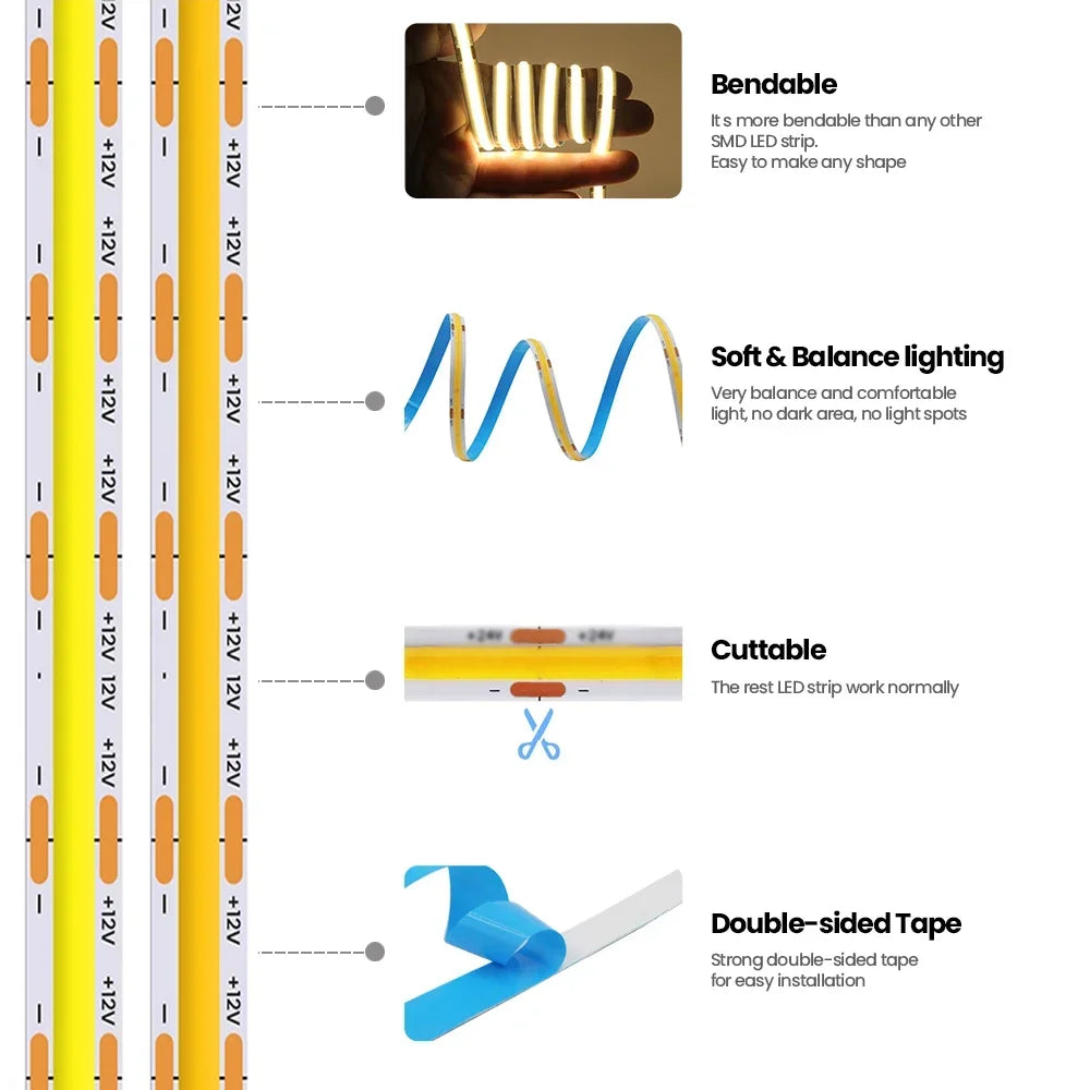 Showlu Smart Zigbee LED strip light kit with voice control, app compatibility, and customizable color options for ambient lighting.