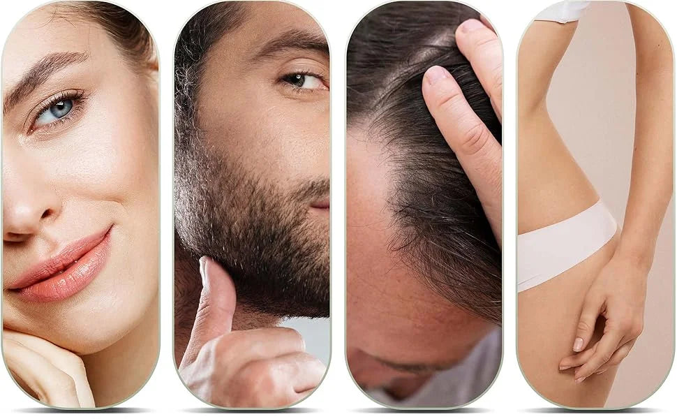 Showlu Smart General beard growth roller with stainless steel roller and ergonomic handle for stimulating facial hair growth.