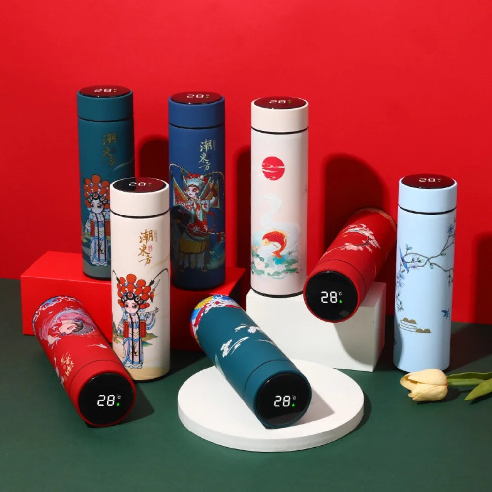 Showlu Smart General stainless steel vacuum thermos bottle with a sleek design, ideal for hot and cold beverages.