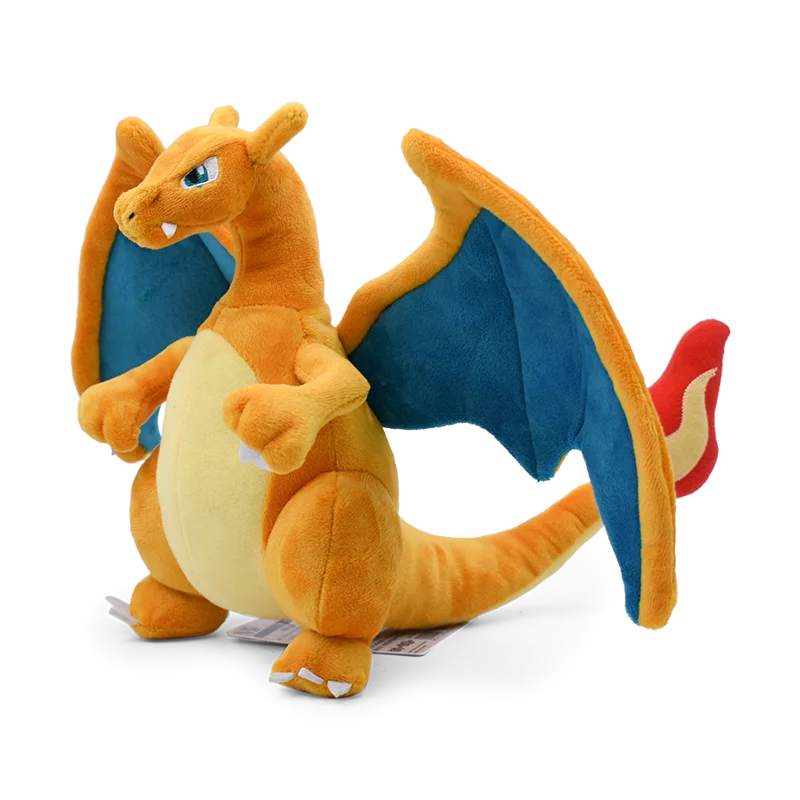 Showlu Fashion Charizard plush toy, 8-inch stuffed doll, perfect for children’s birthday gift, featuring vibrant details and soft fabric.