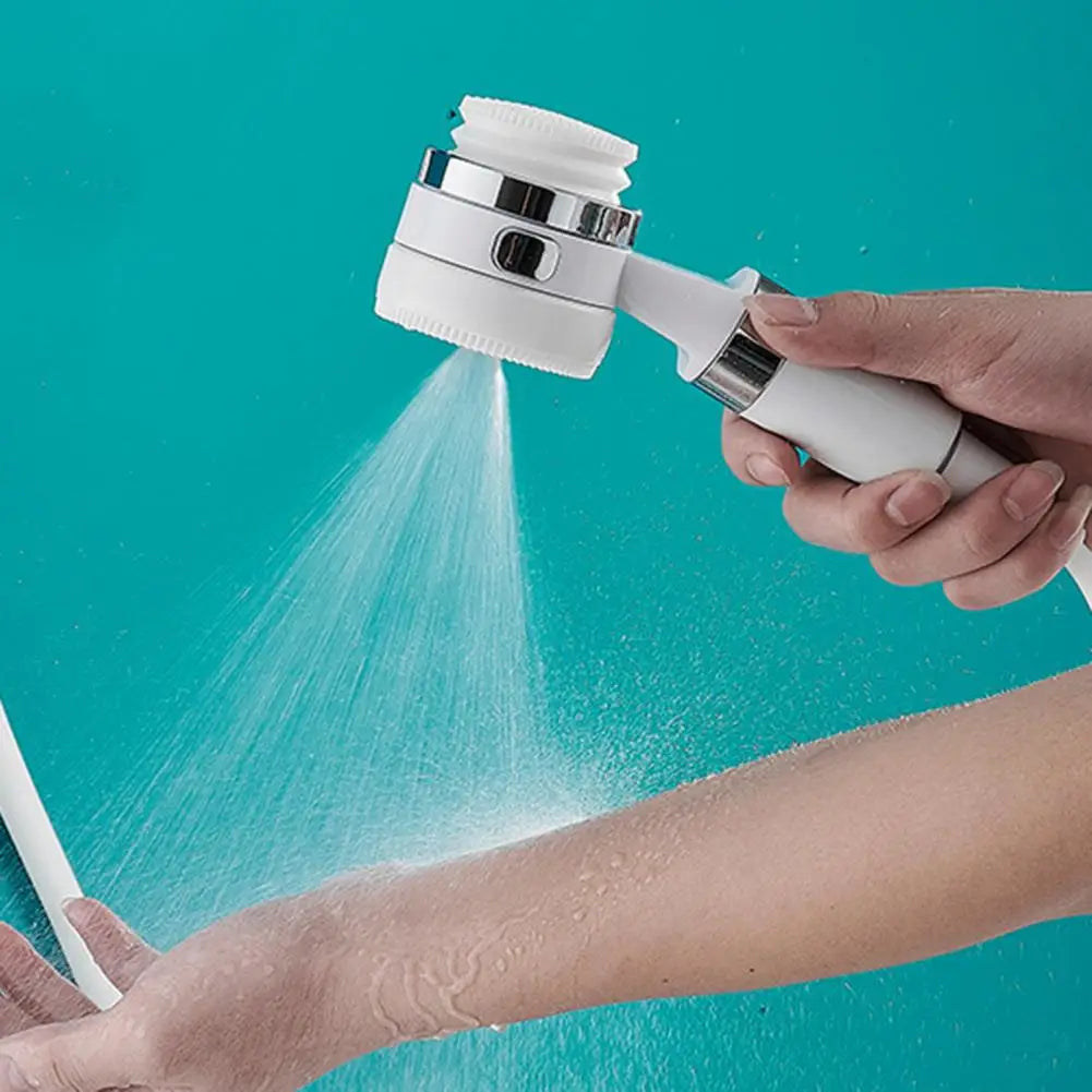 Showlu Smart portable camping shower with rechargeable electric pump, LED light, compact design, ideal for outdoor camping and travel.