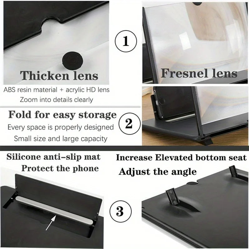 Showlu Smart General phone screen magnifier displaying a larger, clear view of a smartphone screen for enhanced viewing experience.