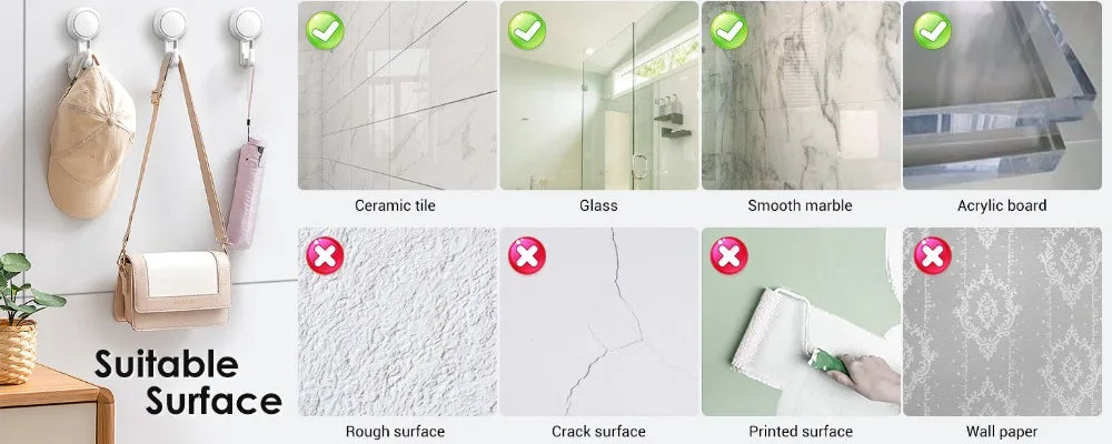 Wall mounted storage hooks by Showlu Smart General, durable metal hooks for organizing and hanging items on walls.