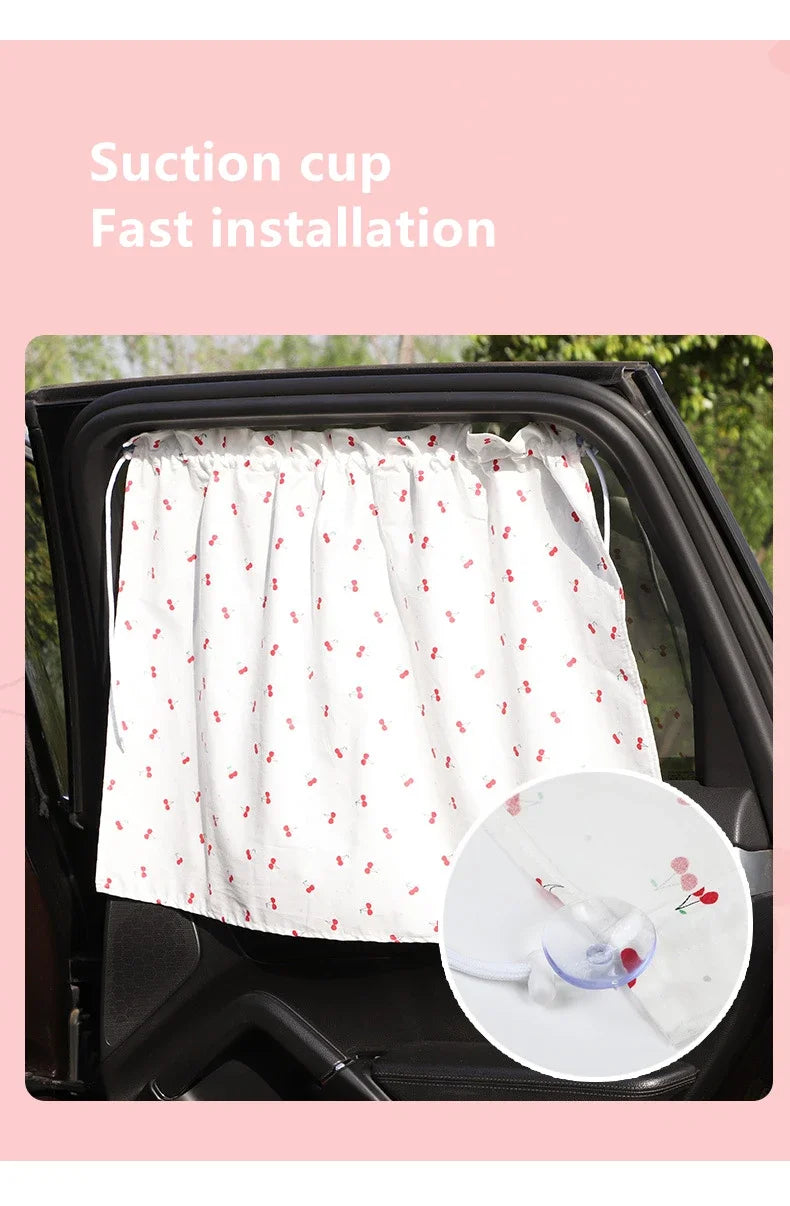 Showlu Smart General car window shade for baby, providing sun protection and privacy for rear seats in a vehicle
