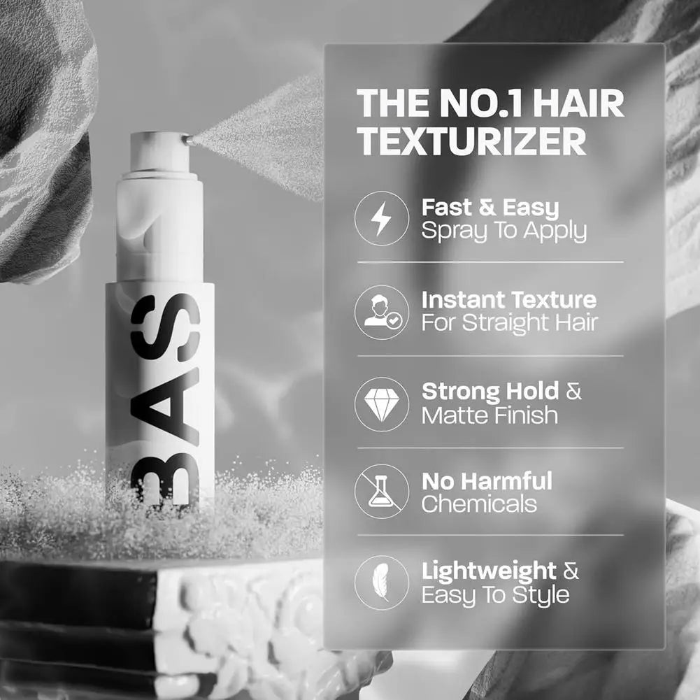 Showlu Smart General long-lasting sea salt hair spray bottle with textured label and spray nozzle, ideal for beachy, tousled hairstyles.