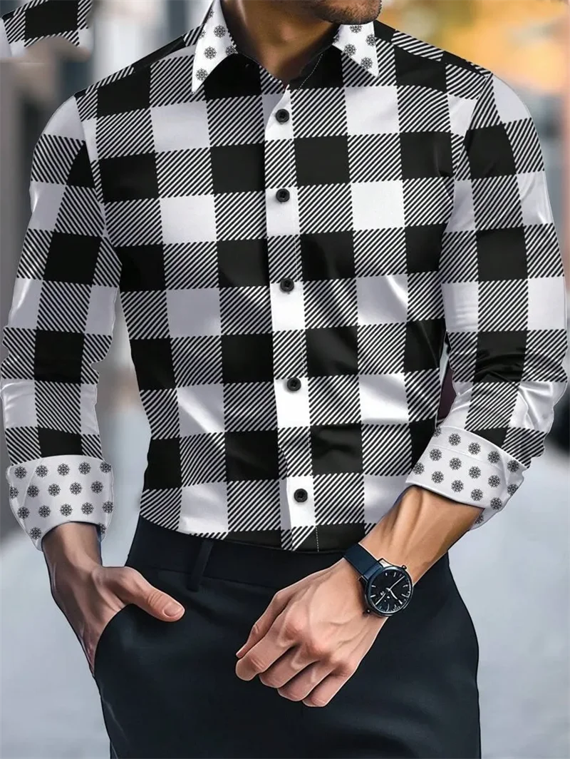 Yellow checkered slim fit silk bamboo long sleeve shirt for men by Showlu Fashion Store, stylish and comfortable for casual wear