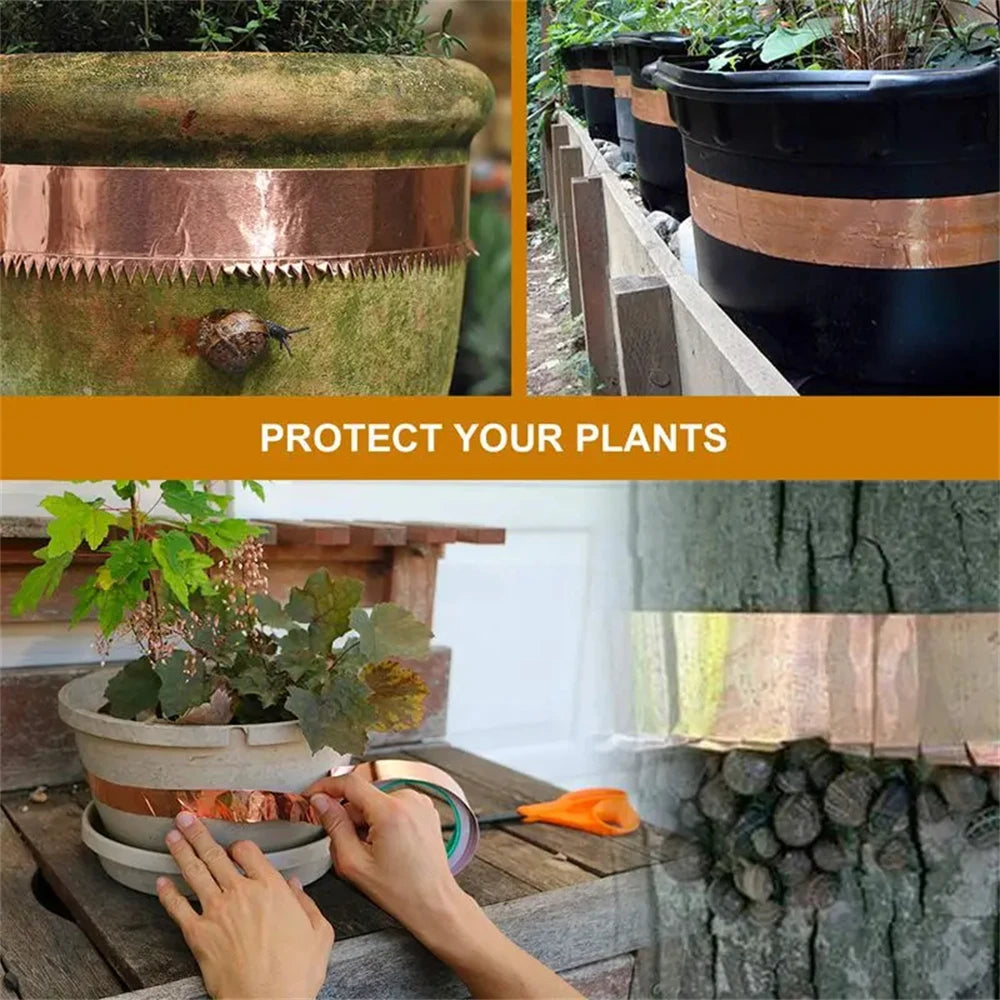 Copper foil tape with conductive shielding for DIY stained glass projects, 20M length, single-sided, ideal for home appliances.