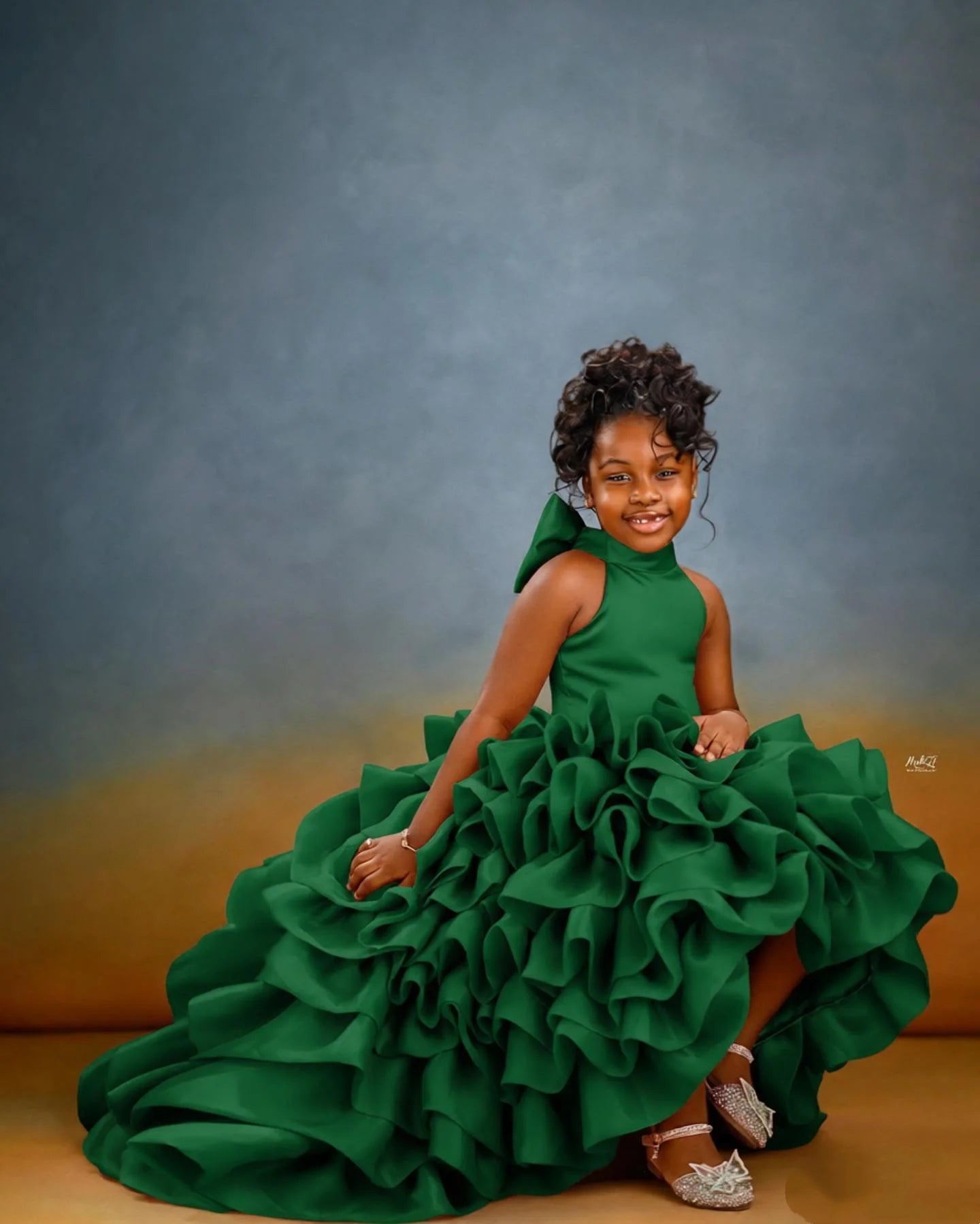 Pink High Low Flower Girl Dresses For Wedding Toddler Ruffles Birthday Party Photo Shoot Ball Gown Customized