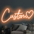 Custom LED neon sign by Showlu Smart General with glowing light effect on a black background.