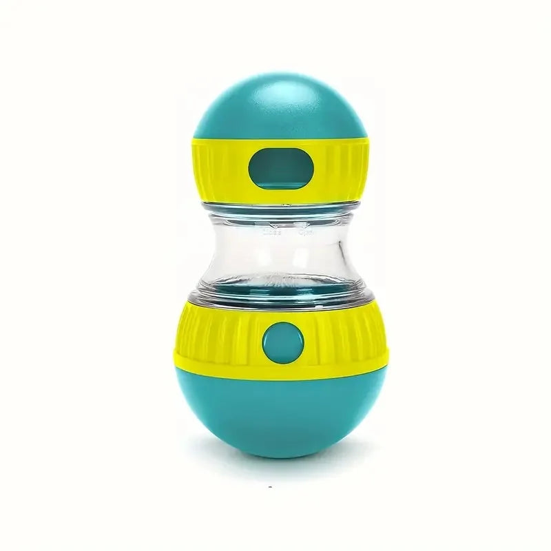 Showlu Smart General Pet Food Dispenser Ball with adjustable opening for interactive feeding, made of durable plastic.