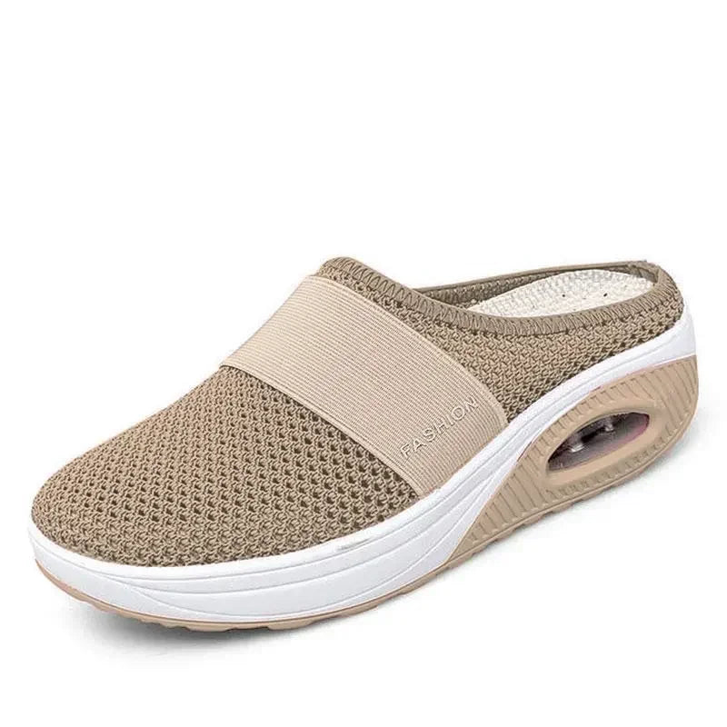 Women's orthopedic wedge sandals by SHOWLU FASHION STORE, anti-slip mesh casual slippers with supportive design and comfortable sole.