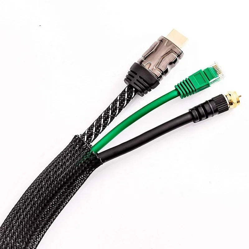 Showlu Smart General hose protection sleeve wrapped around a garden hose for durability and protection.