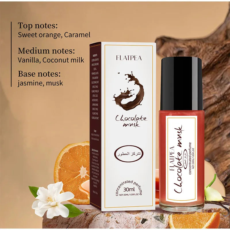 Chocolate Musk Arab Perfume Lasting Fresh Chocolate Fragrance Sweet Orange 50ml Unisex Date Mist 6ml Portable Eau De Toilette SHOWLU FASHION STORE
