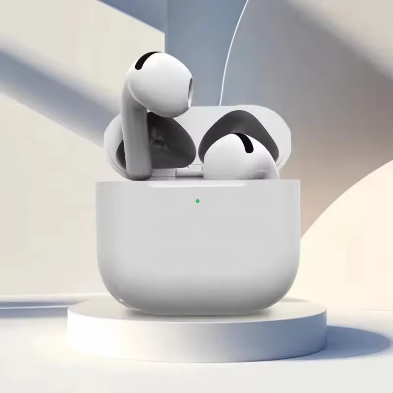 Showlu Smart General Wireless Earbuds Pro in black, with sleek design and charging case, close-up view of earbuds on white background.