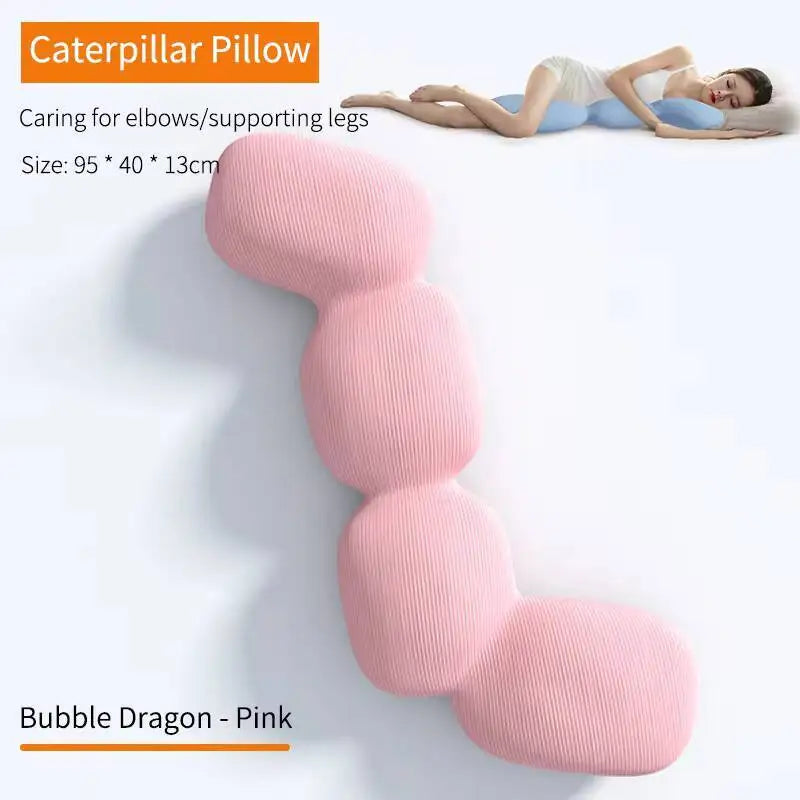 Showlu Memory Foam Body Pillow with ice silk cover, orthopedic cushion designed for pregnancy comfort and support.