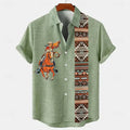 Linen Men's Short Sleeve Shirt Blue White Black Pink Lightweight Breathable Hawaiian Seaside Men's Fashion Tops Plus Size 2024