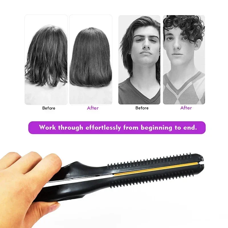 Showlu Smart General mini hair straightener with black ceramic plates, compact design ideal for quick styling.