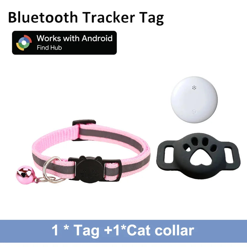 Mini Bluetooth pet tracker for Android by Showlu Fashion Store, GPS cat collar locator with compact design and tracking features.