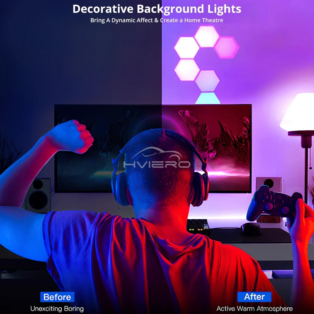 Showlu Smart General LED touch wall tiles with sleek illuminated panels and touch controls for modern home decor.