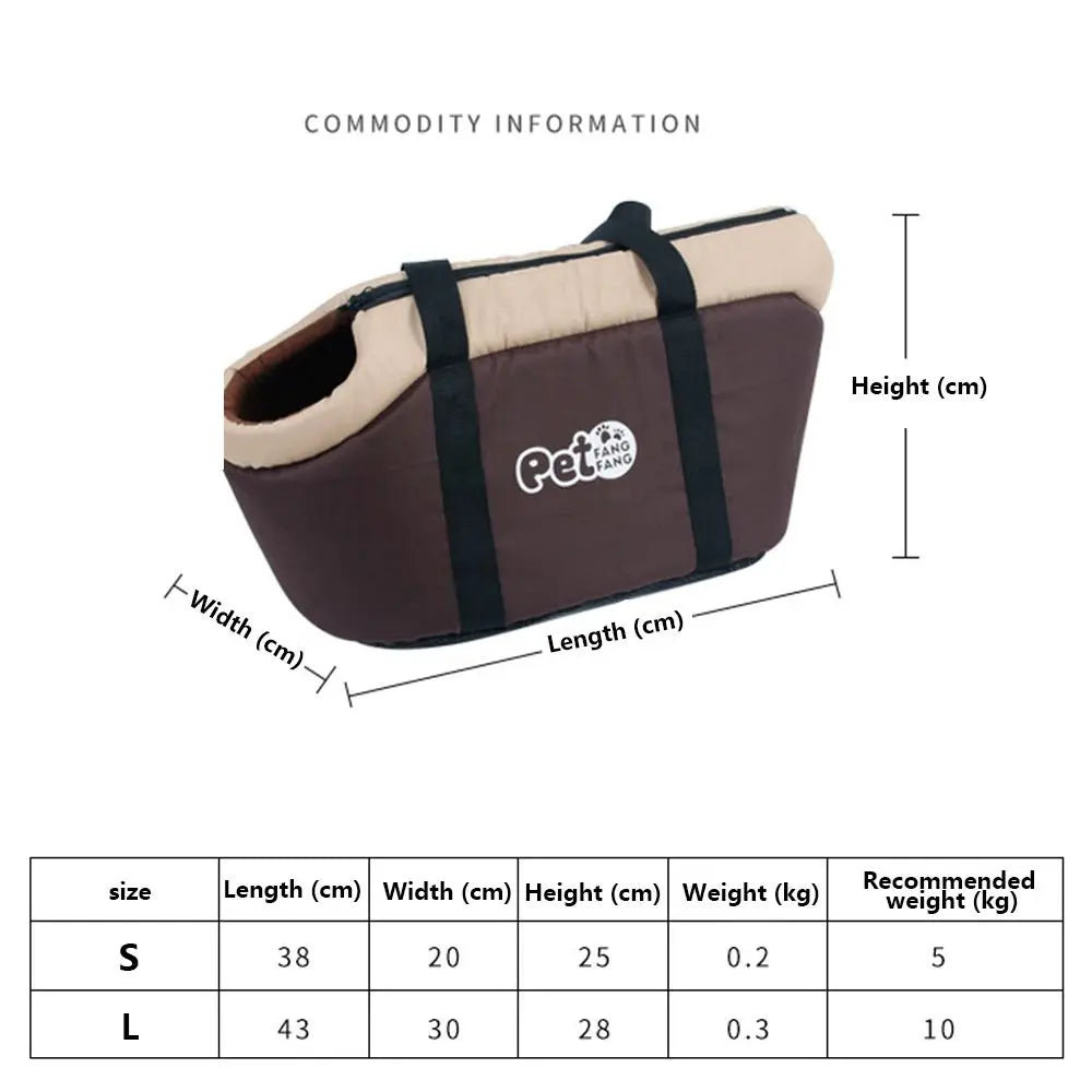 Showlu Fashion portable nylon pet carrier backpack for small dogs and cats, with breathable mesh and adjustable straps.