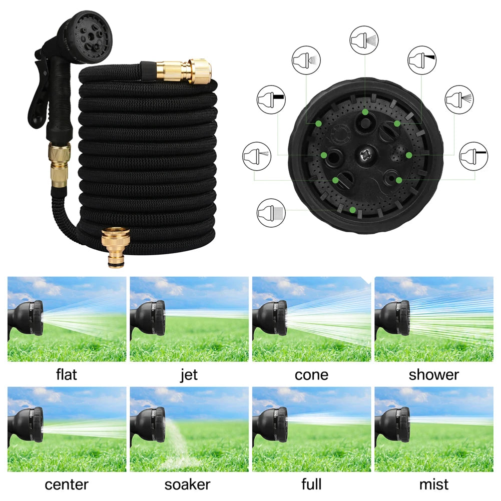 Showlu Smart General 50ft high-pressure washer hose with durable rubber exterior and metal fittings for heavy-duty cleaning.